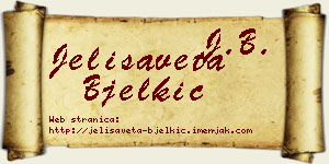 Jelisaveta Bjelkić vizit kartica